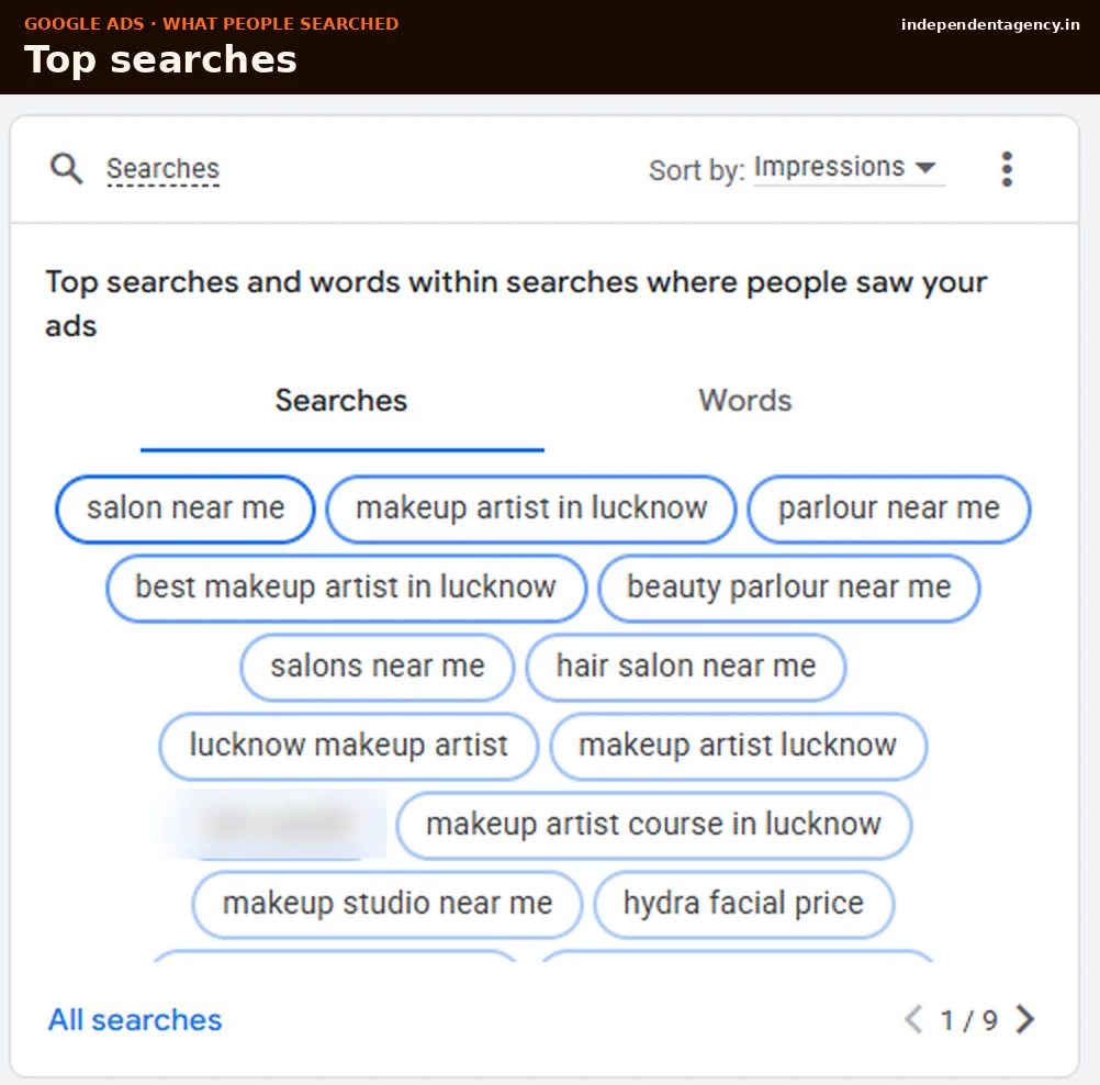 Top Google searches for a Lucknow salon: salon near me, makeup artist in lucknow, parlour near me